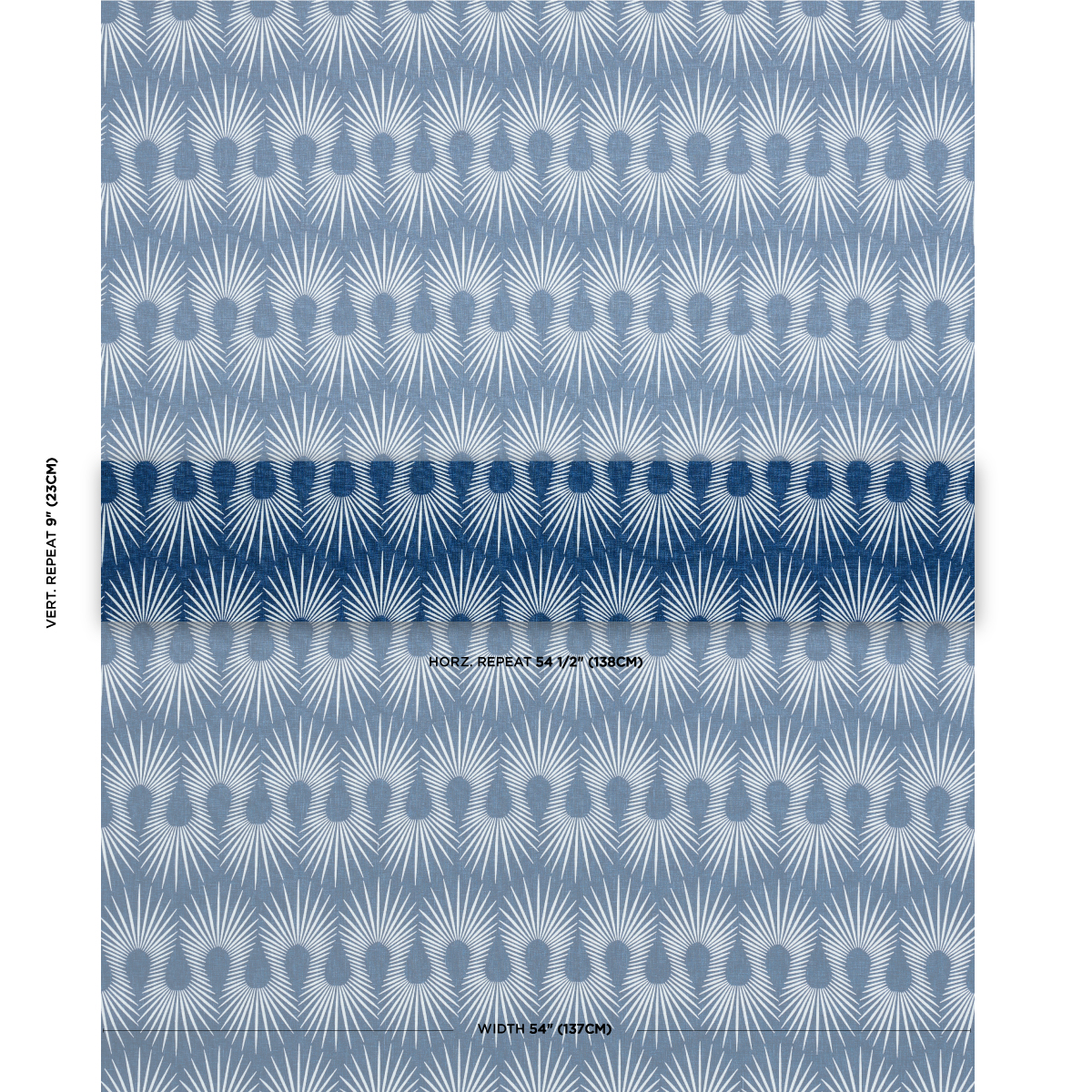 Hedgehog - Denim White Fabrics | Schumacher