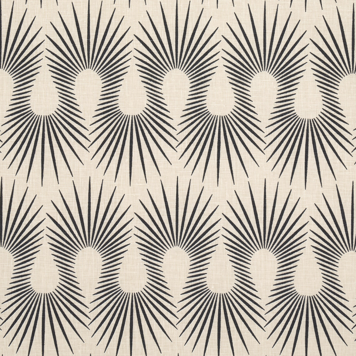 Hedgehog - Putty Black Fabrics | Schumacher