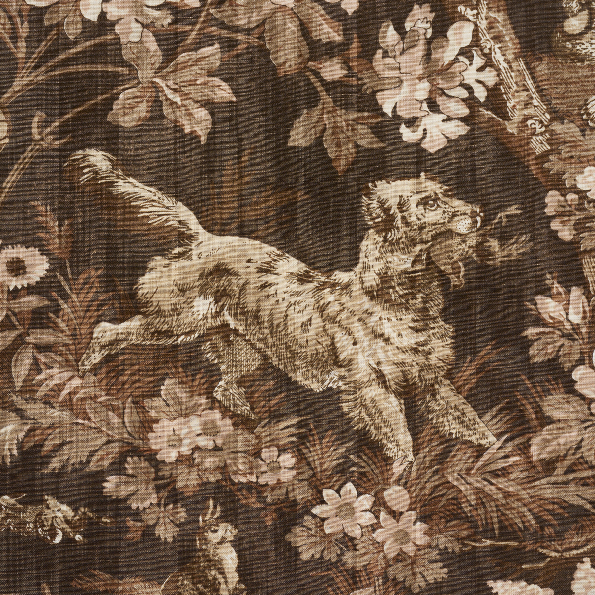 Hound Meadow - Sepia Fabrics | Schumacher