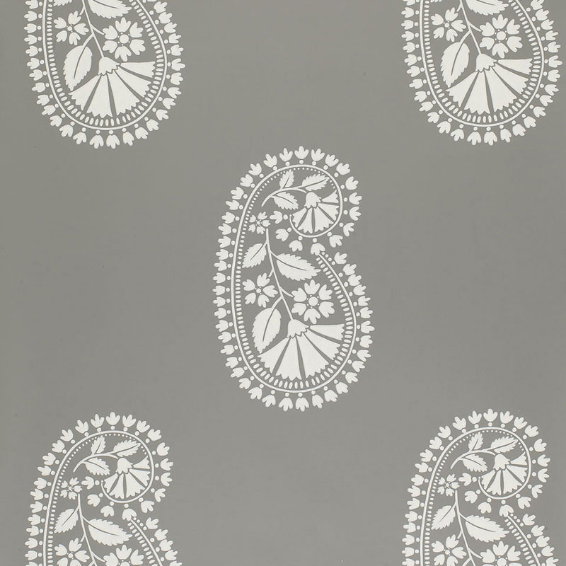 INDORE PAISLEY — CHARCOAL