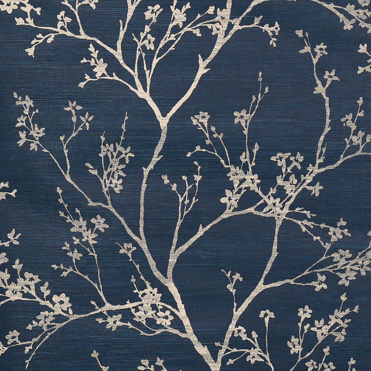 Twiggy Sisal - Indigo Wallpapers | Schumacher