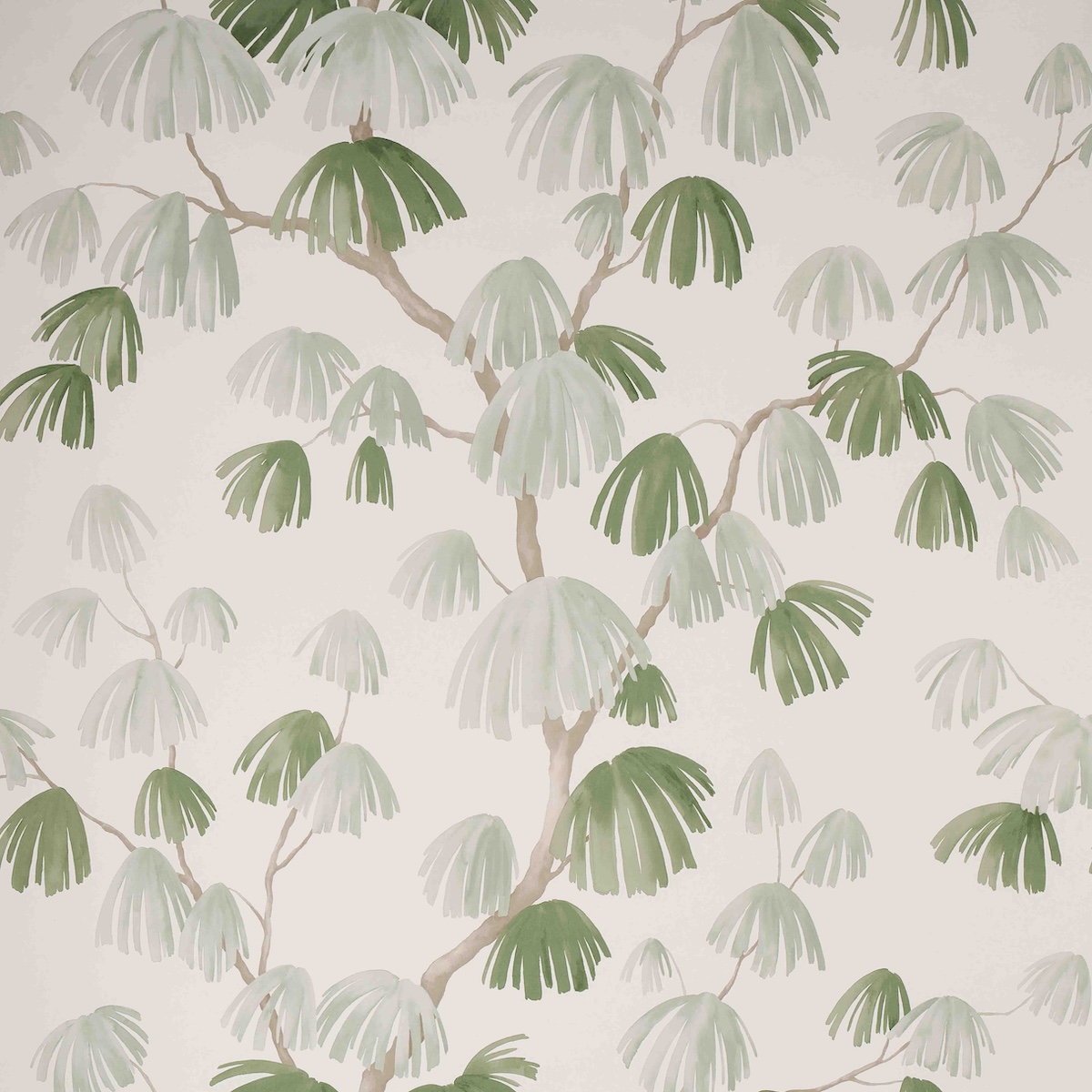 Cerulean decree 4枚 Weeping Pine - Sage Wallpapers | Schumacher
