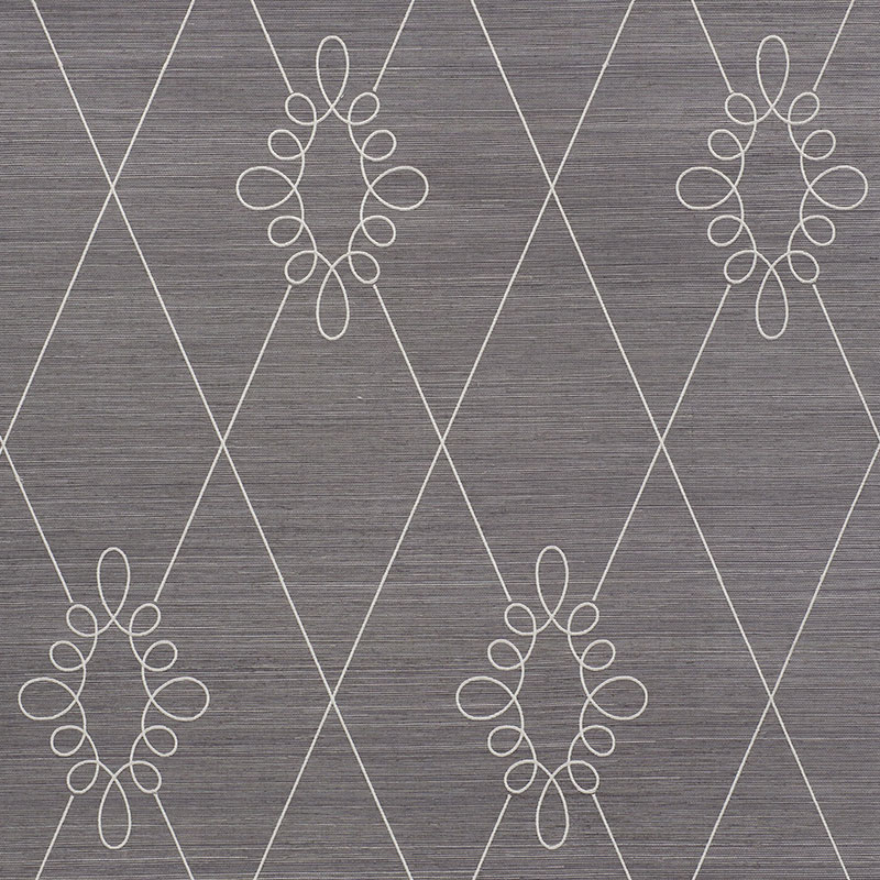 SYLVIE EMBROIDERED SISAL — CHARCOAL
