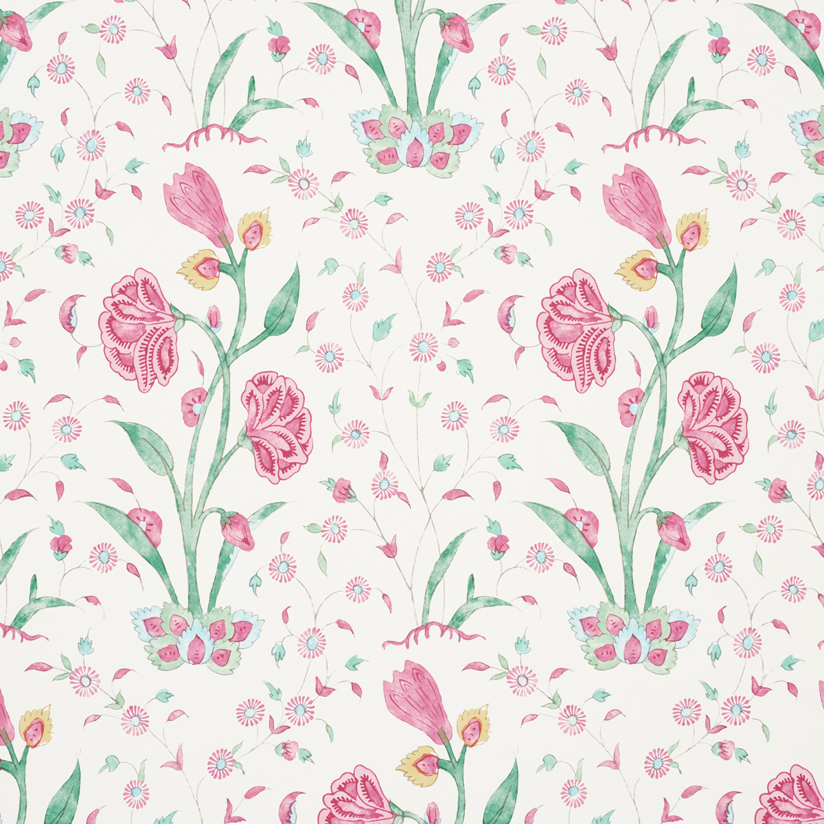 Khilana Floral - Pink Wallpapers | Schumacher