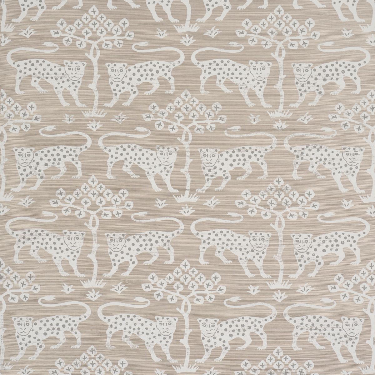 WOODLAND LEOPARD SISAL — SILVER