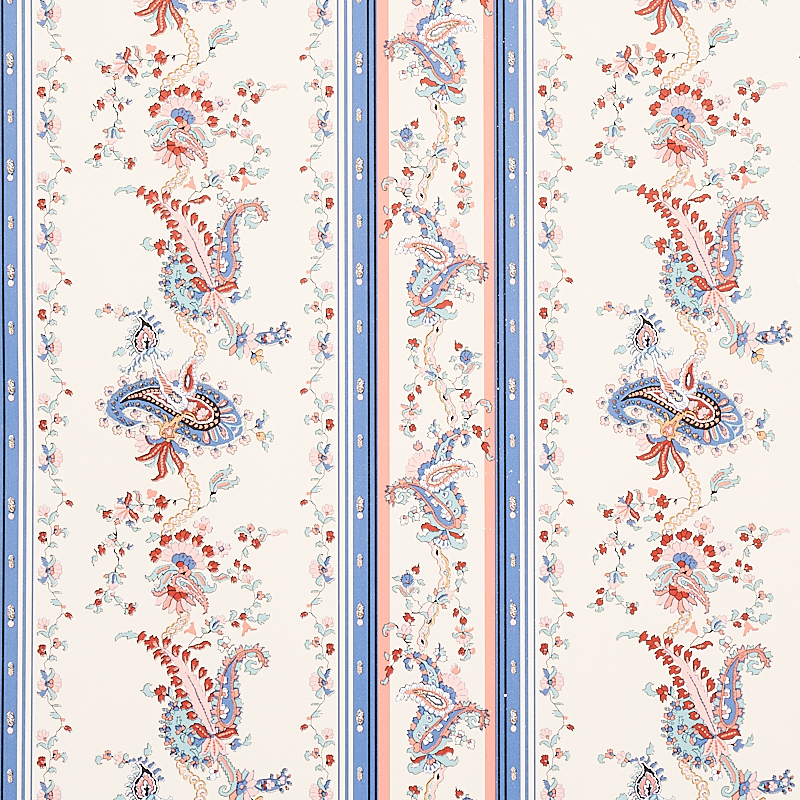 ELENA PAISLEY STRIPE — BLUE