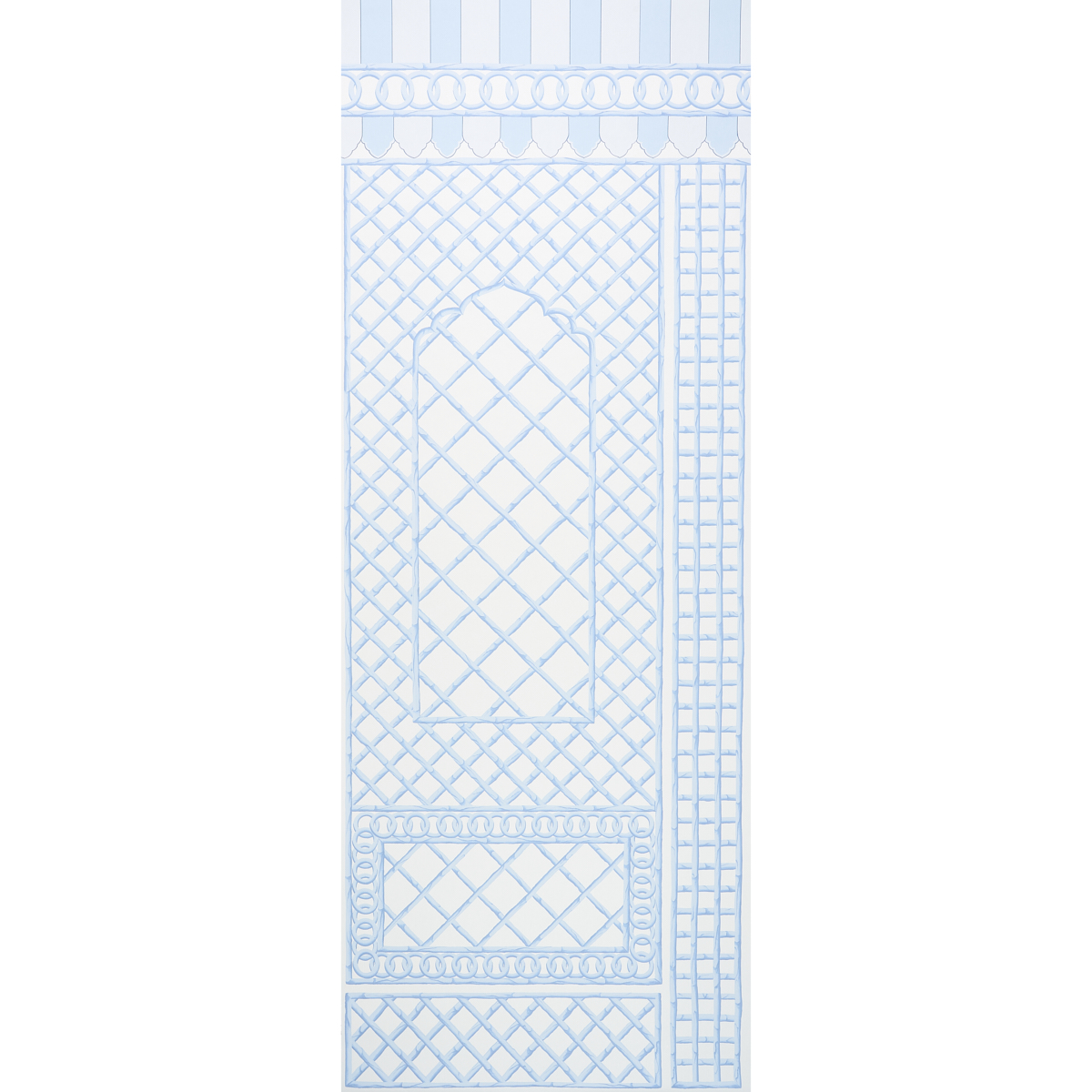 BAMBOO TRELLIS PANEL B — BLUE