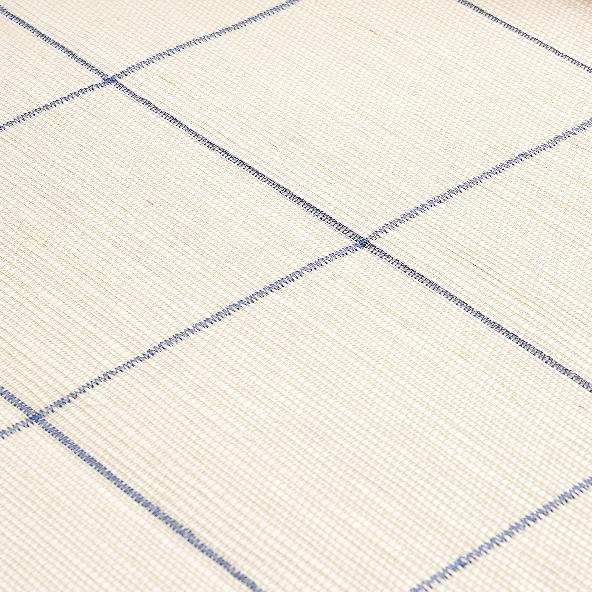 WINDOWPANE EMBROIDERED SISAL gallery 2