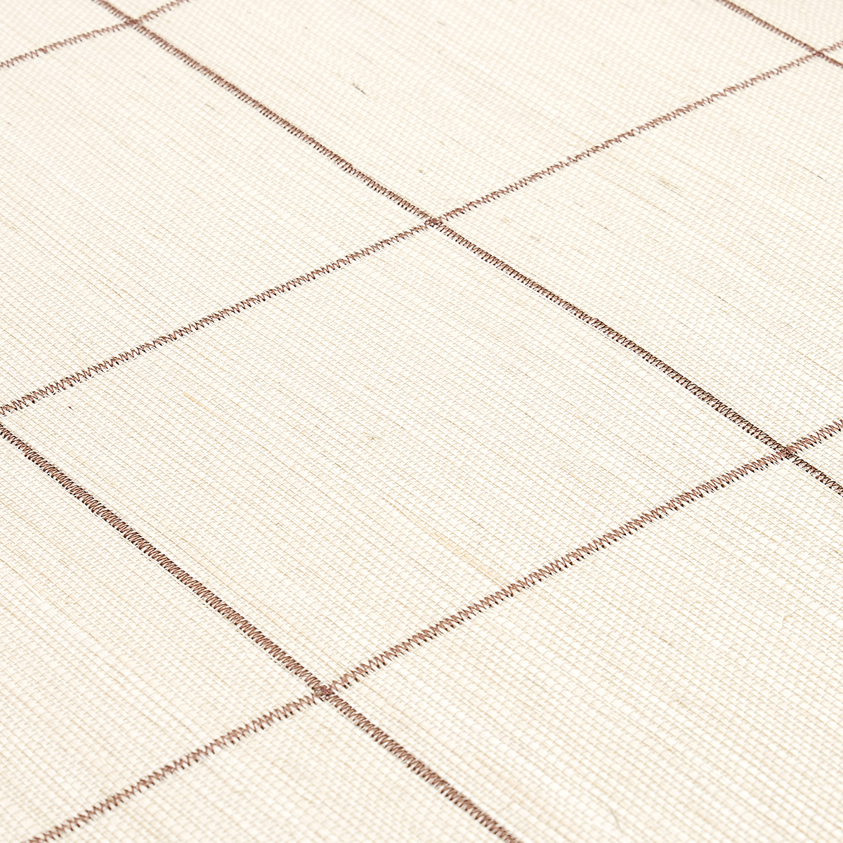WINDOWPANE EMBROIDERED SISAL gallery 2