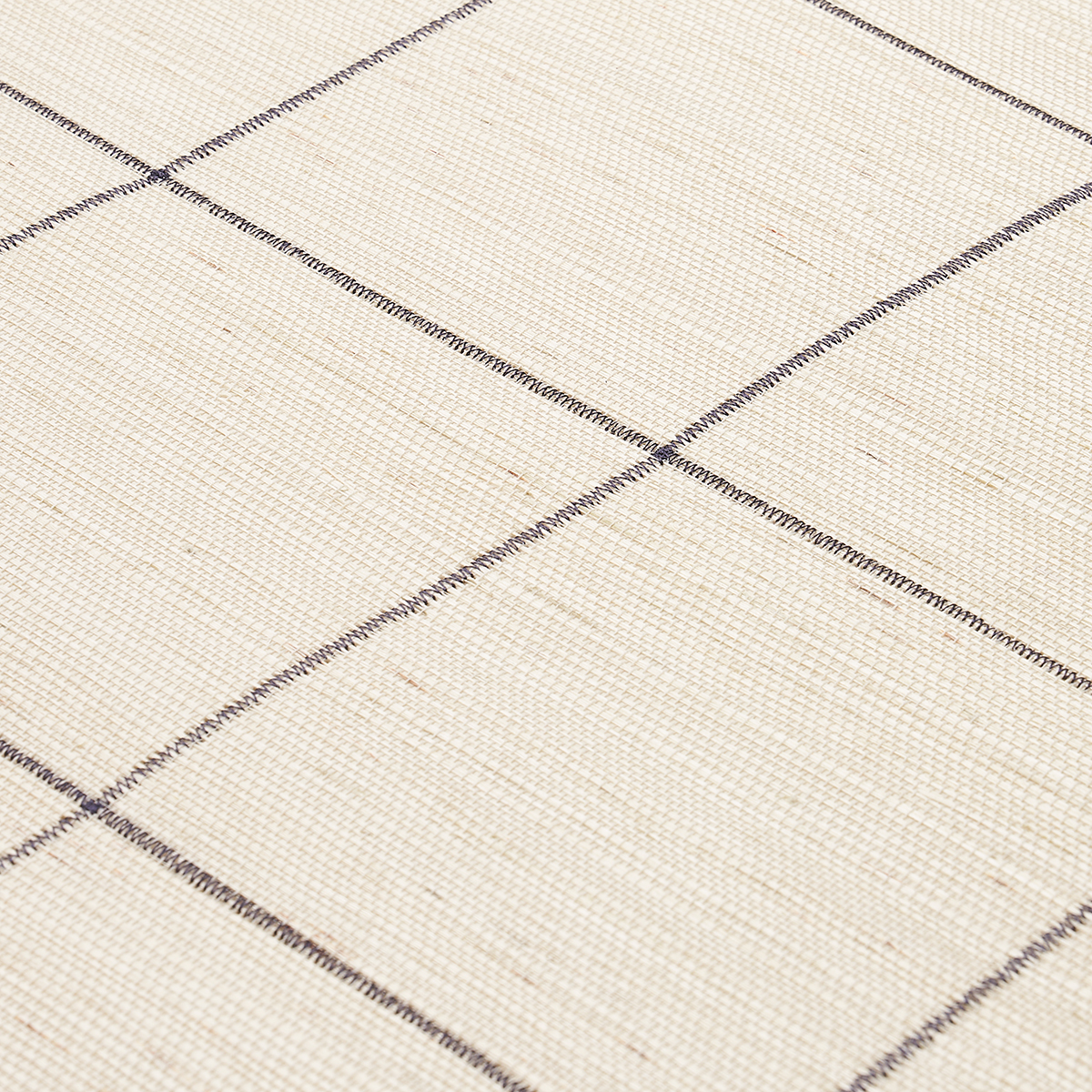 WINDOWPANE EMBROIDERED SISAL gallery 2