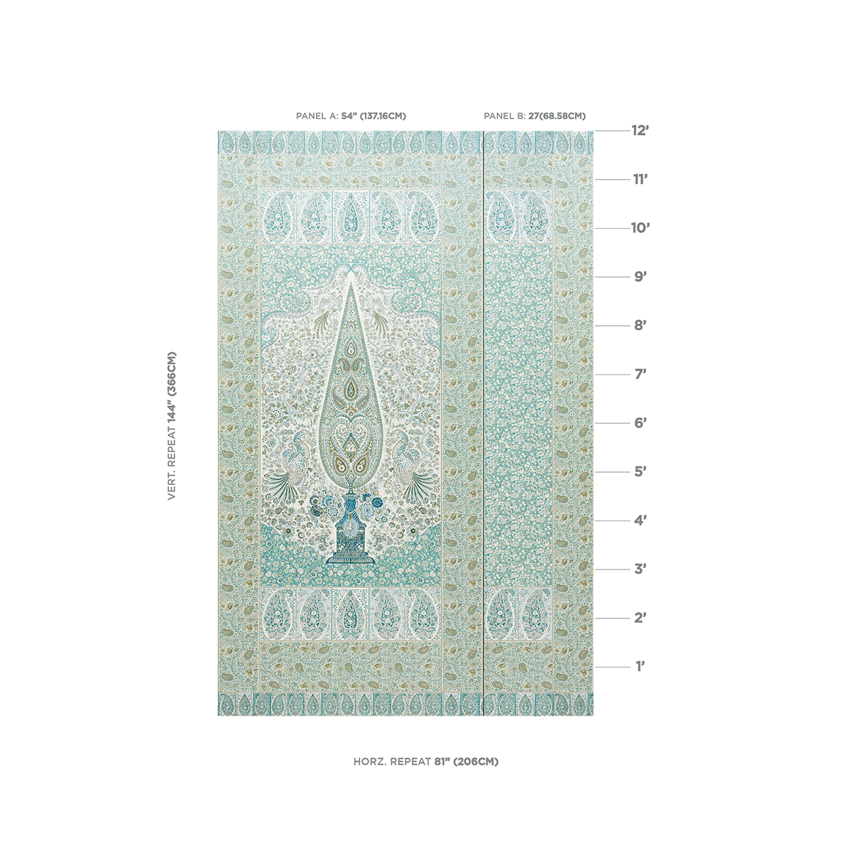 COLMERY PAISLEY PANEL SET gallery 1