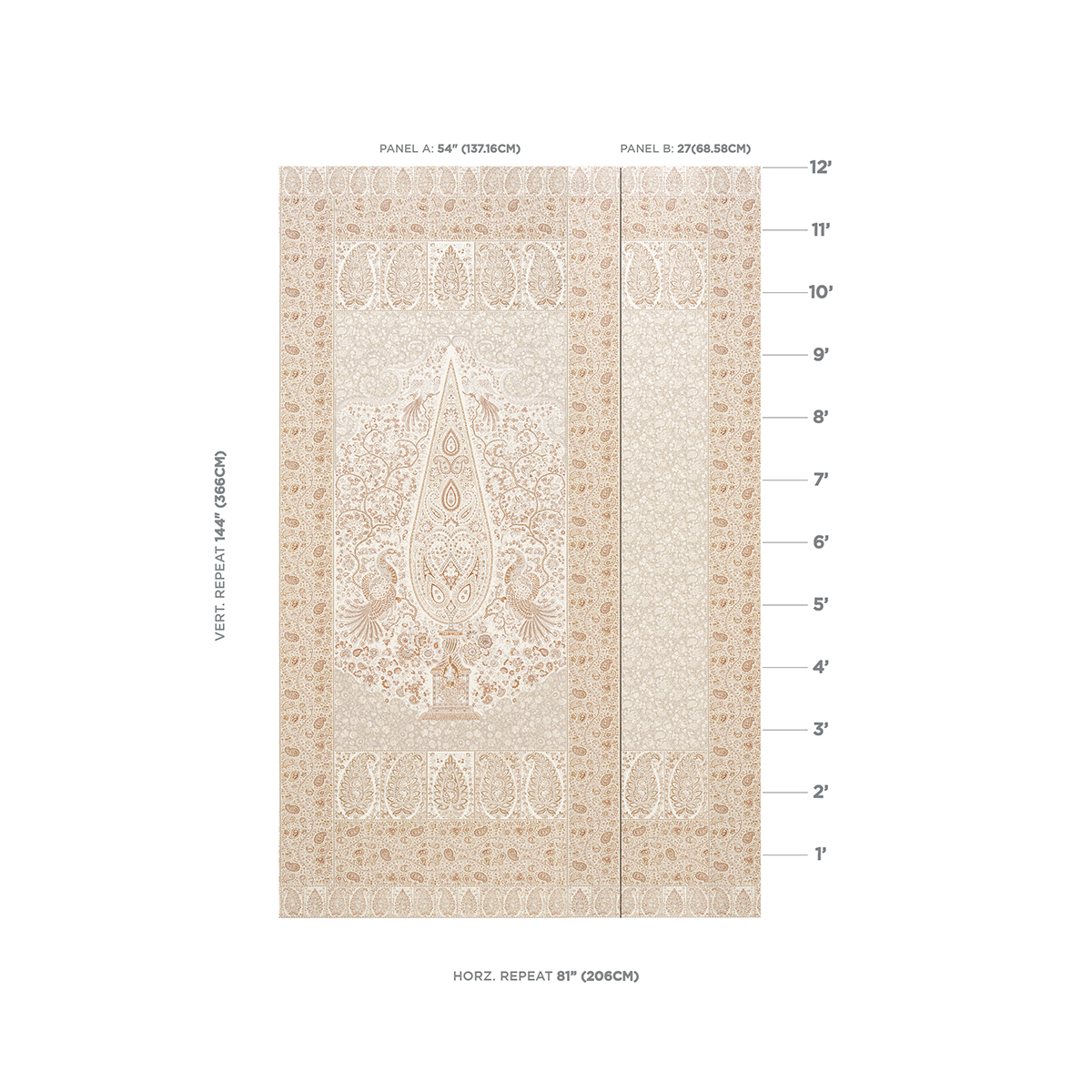 COLMERY PAISLEY PANEL SET gallery 1