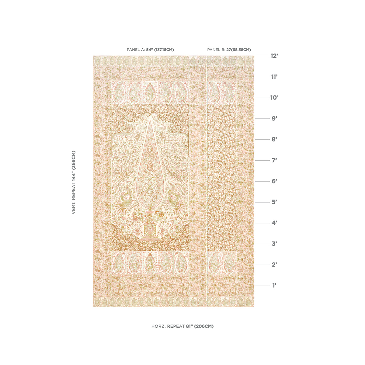COLMERY PAISLEY PANEL SET gallery 1