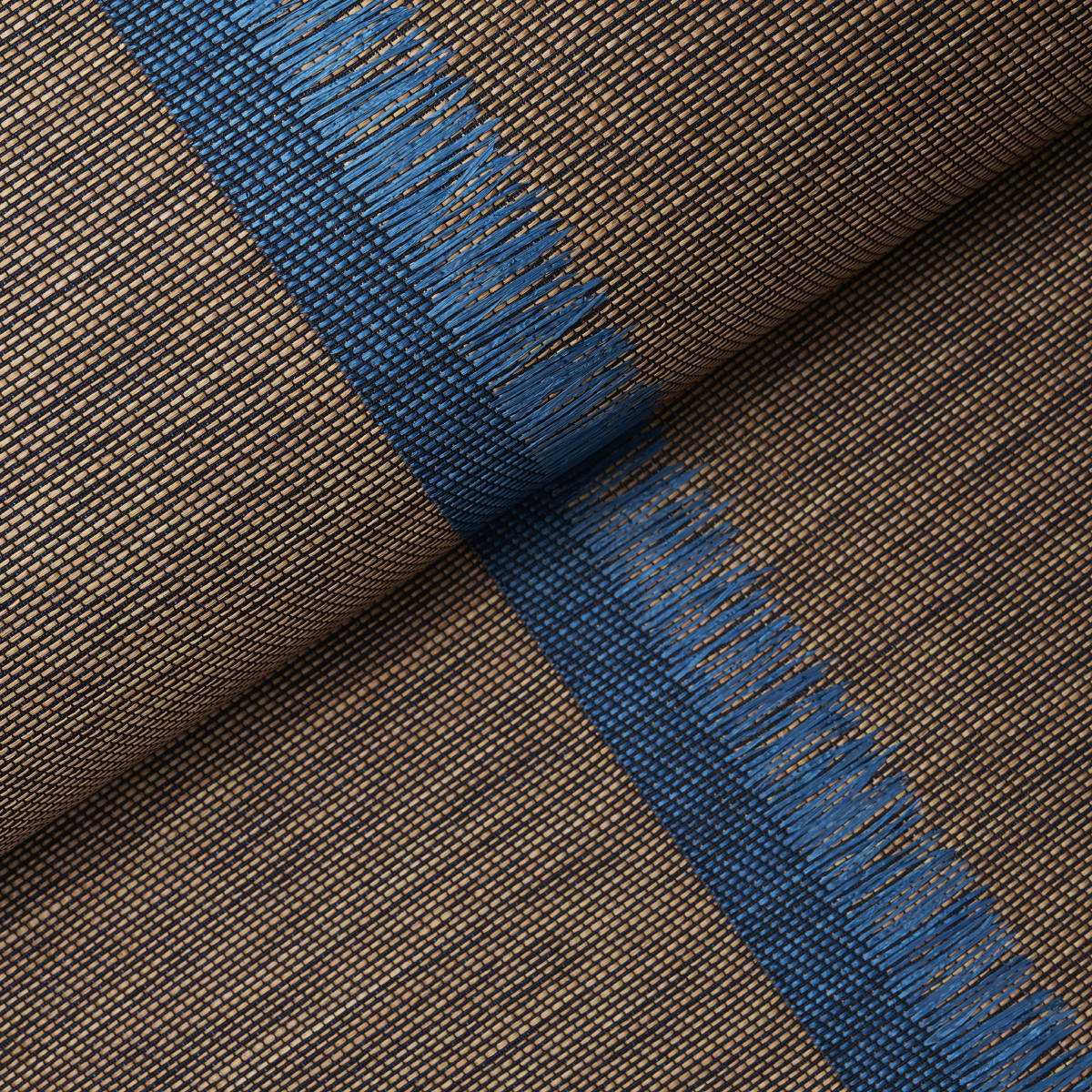 AXEL FRINGE WALLCOVERING — PEACOCK/BROWN