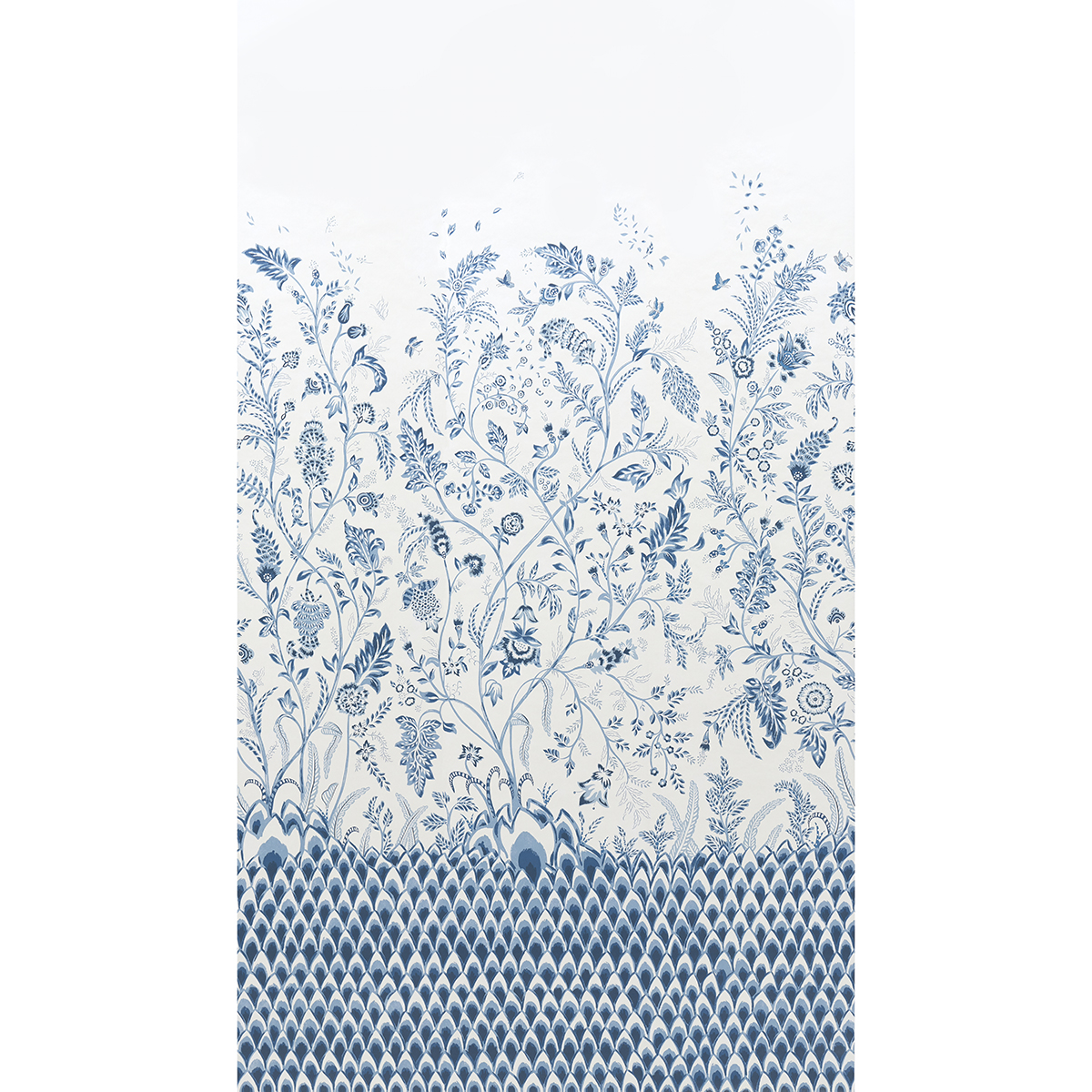 CHINOISERIE GRANDE PANEL SET — INDIGO