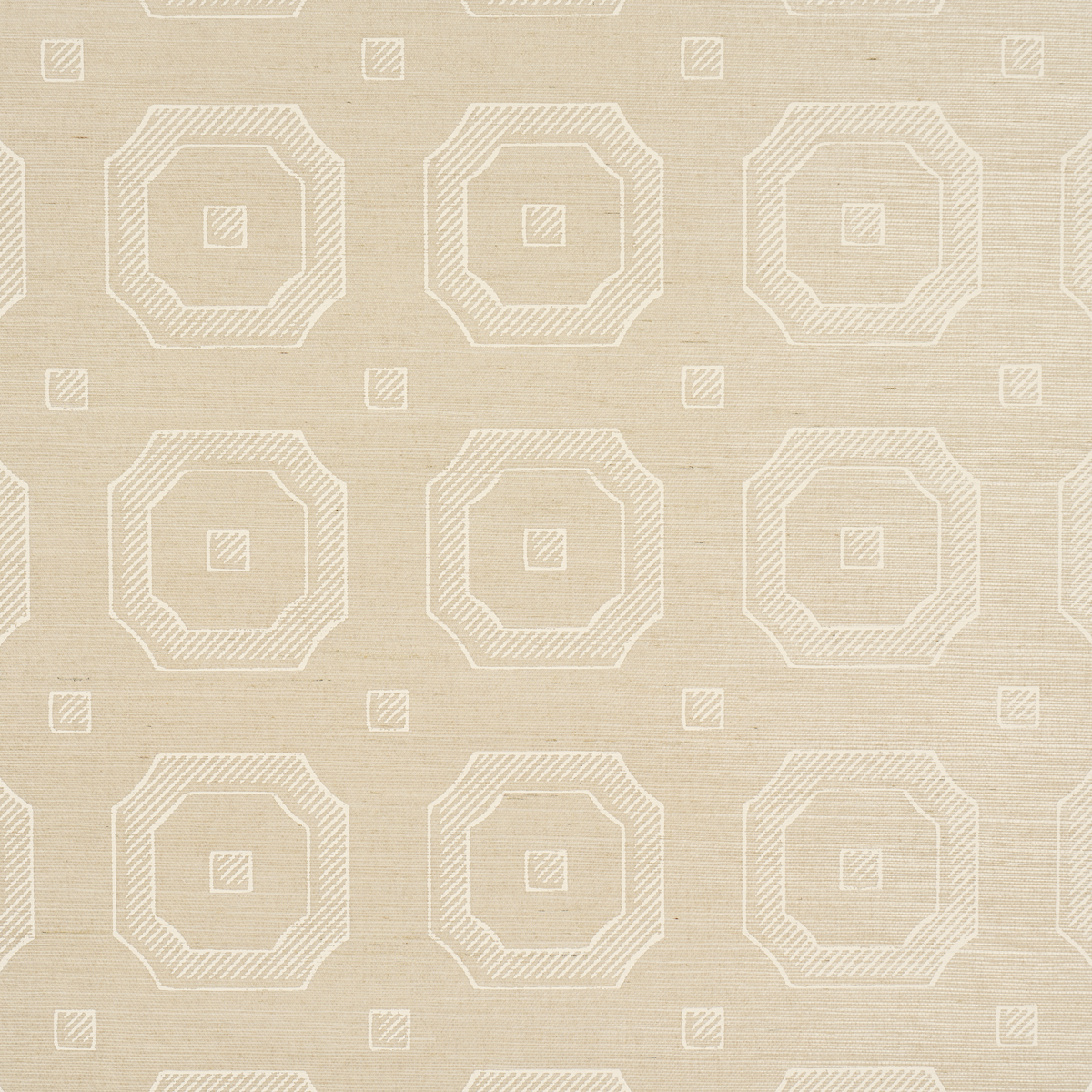 Beveled Frame Sisal - Oyster Wallpapers | Schumacher