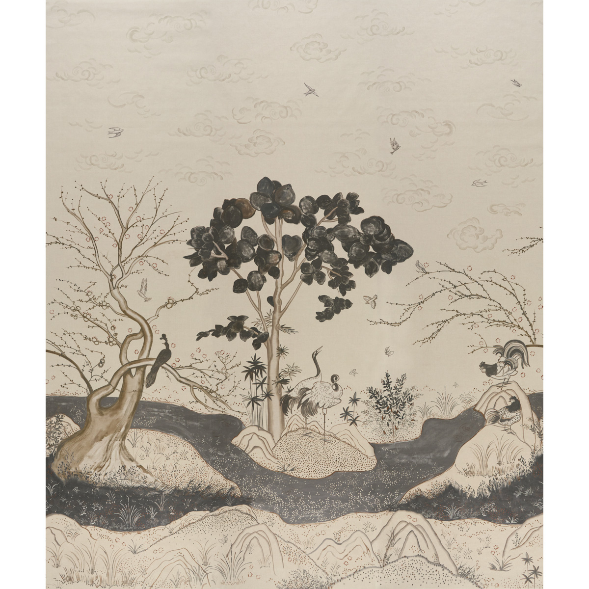 Birdsong 3 Panel Set — CARBON