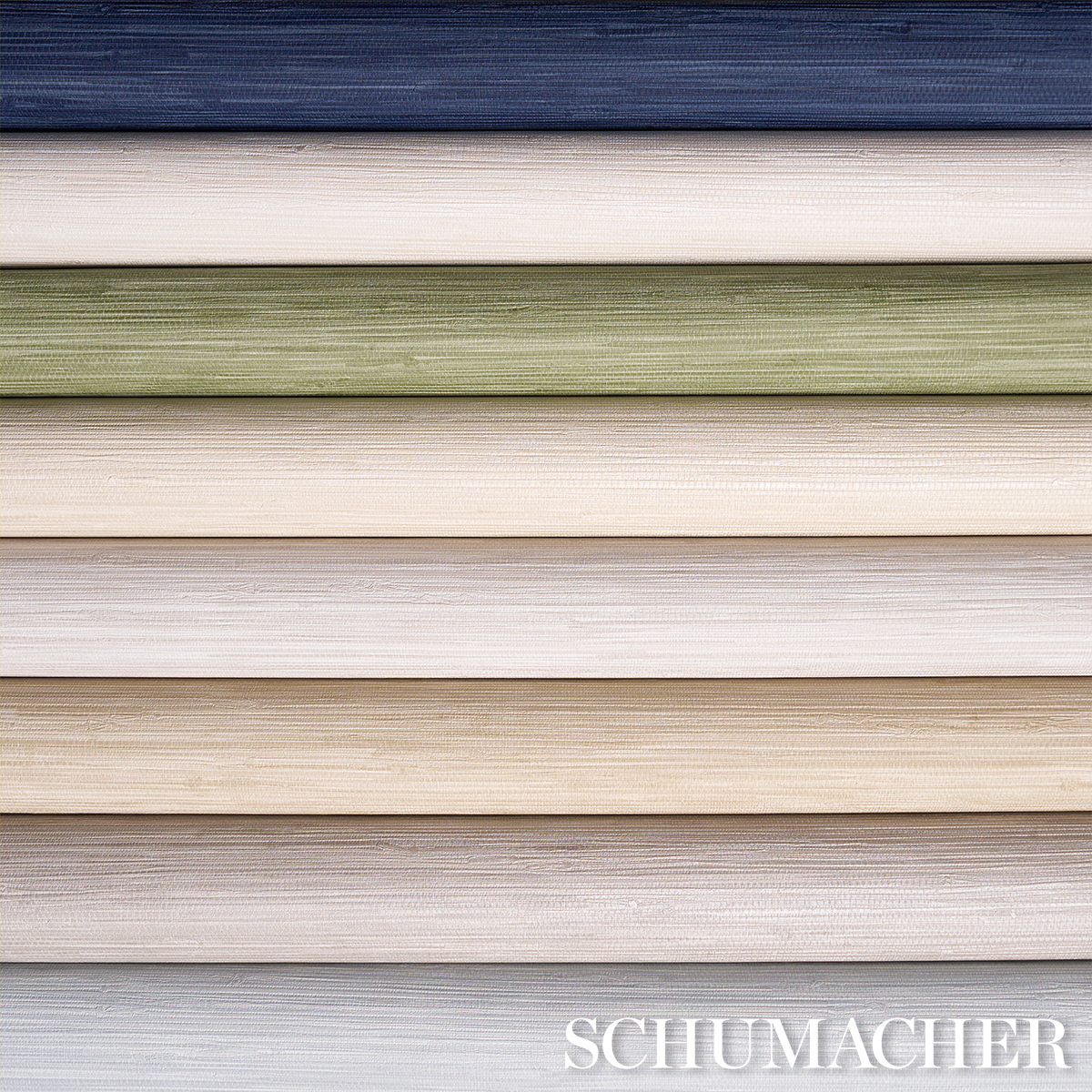 壁紙　4ロール Horizon Grasscloth Vinyl - Azure Wallpapers | Schumacher