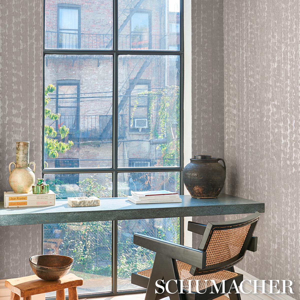 Rune Pinstripe Wallcovering gallery 4