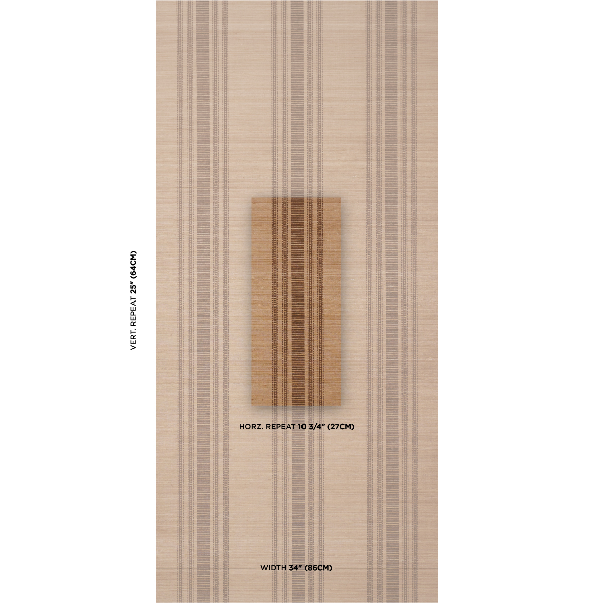 CASSIA SILK STRIPE WALLCOVERING gallery 1