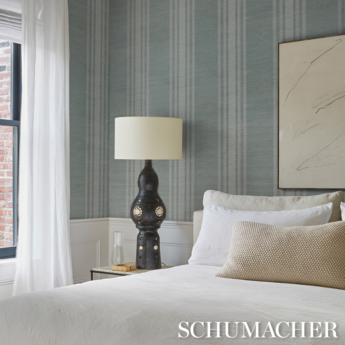 CASSIA SILK STRIPE WALLCOVERING gallery 4