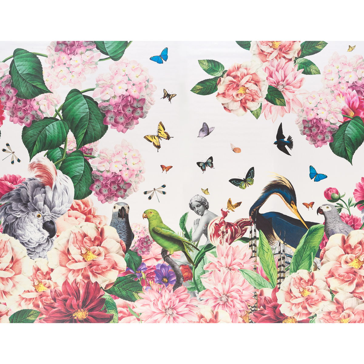 Flores Paradisi 4 Panel Set — ROSE & PEONY