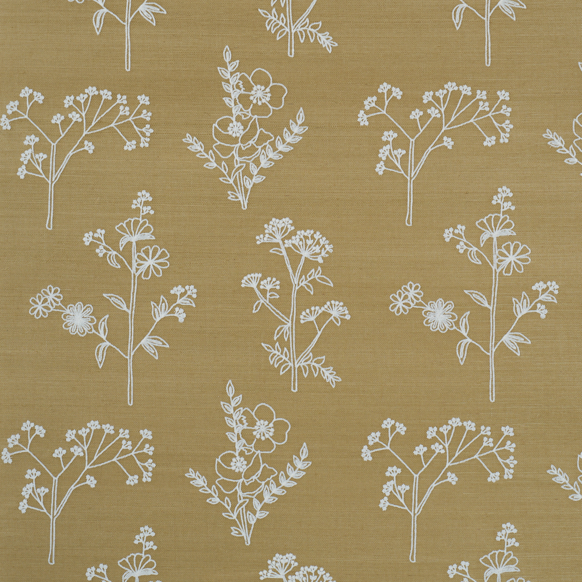 Lisbeth Embroidered Sisal — OLIVE