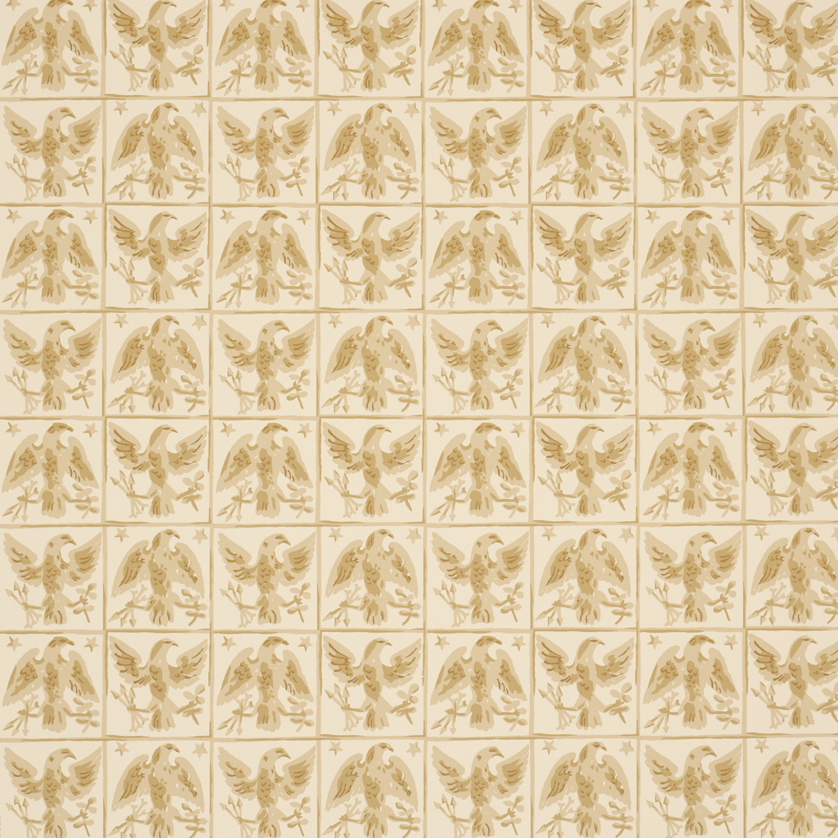 BARTON'S EAGLE HAND PRINT wallpaper in YELLOW