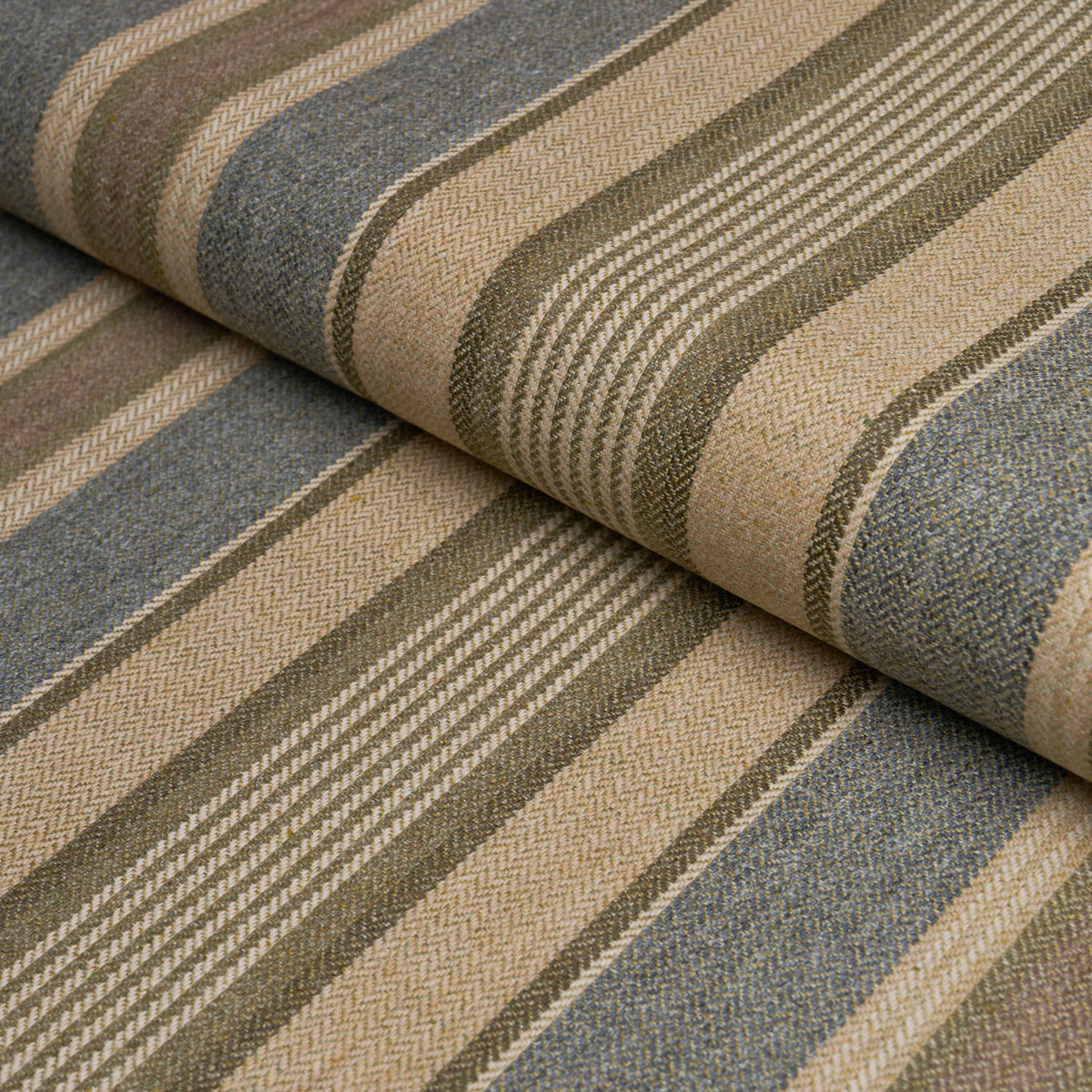 Edgemere Stripe - Denim Fabrics | Schumacher