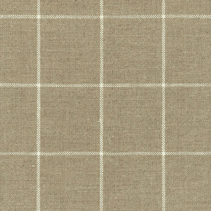Glenariff Linen Check - Natural Fabrics | Schumacher