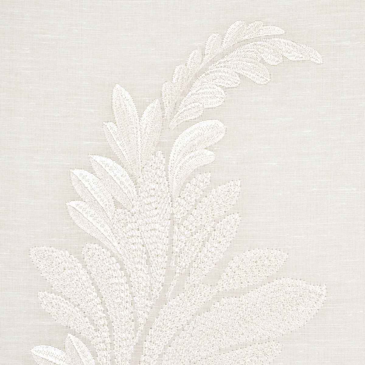 Contessa Embroidered Sheer - Ivory Fabrics | Schumacher