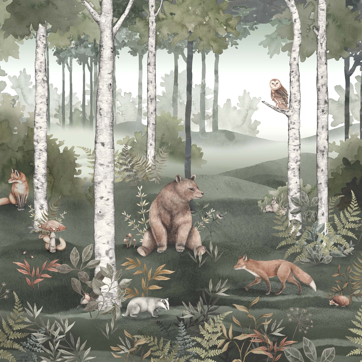 WILD FOREST MURAL — SPRUCE