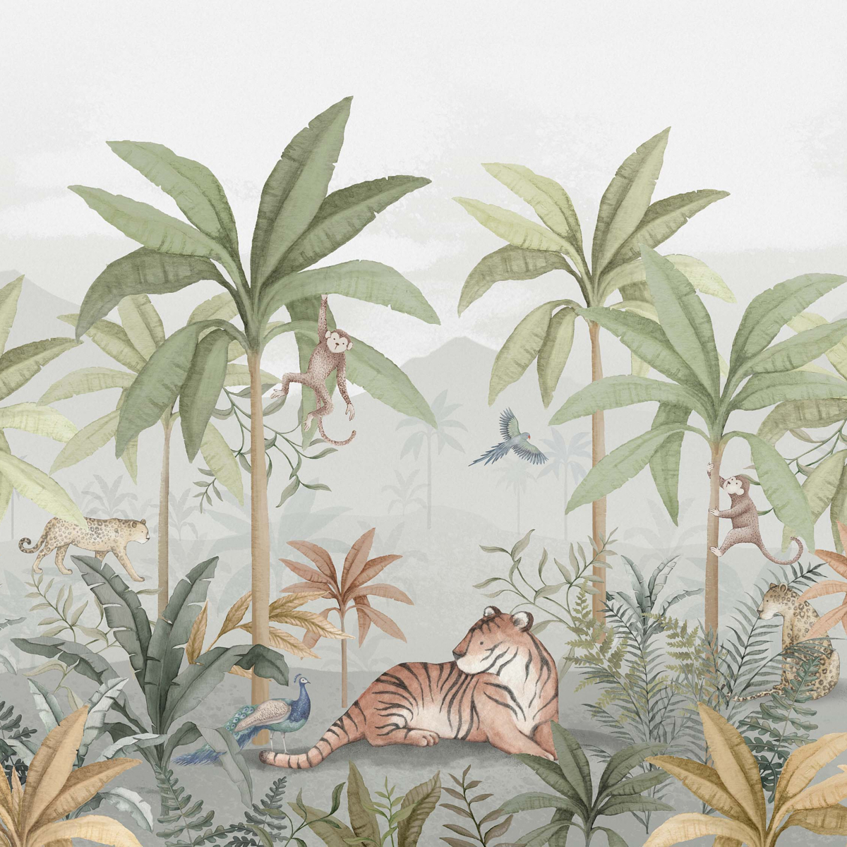 WILD JUNGLE MURAL — MULTI