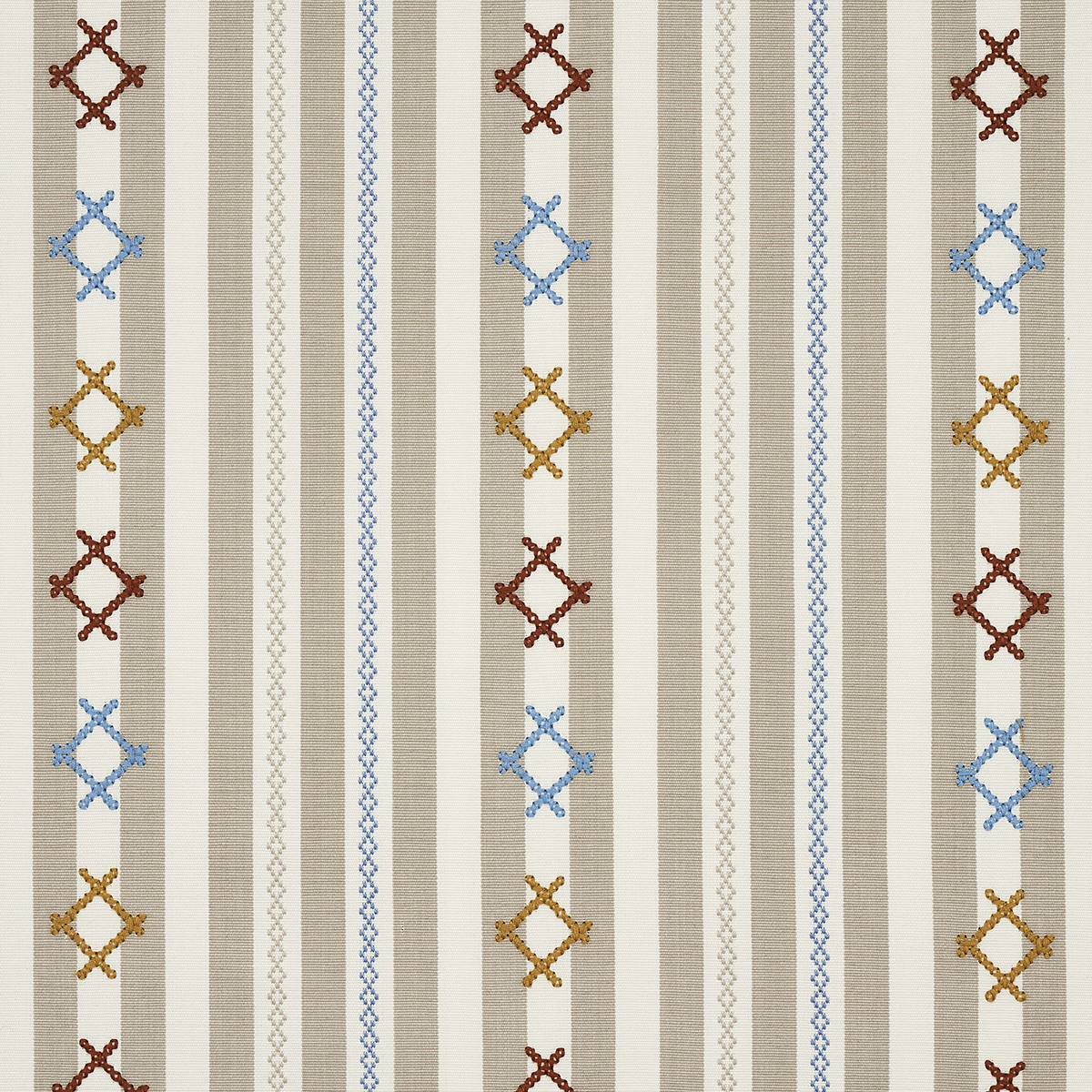 Rhodes Stripe - Neutral Fabrics | Schumacher