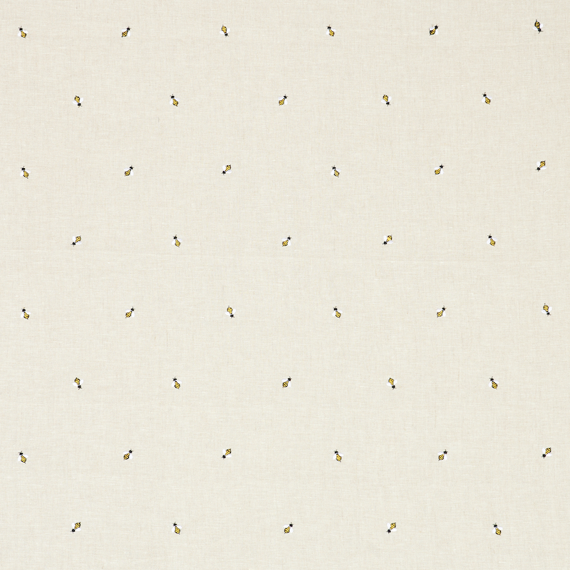 Honey Bee Embroidery - Natural Fabrics | Schumacher