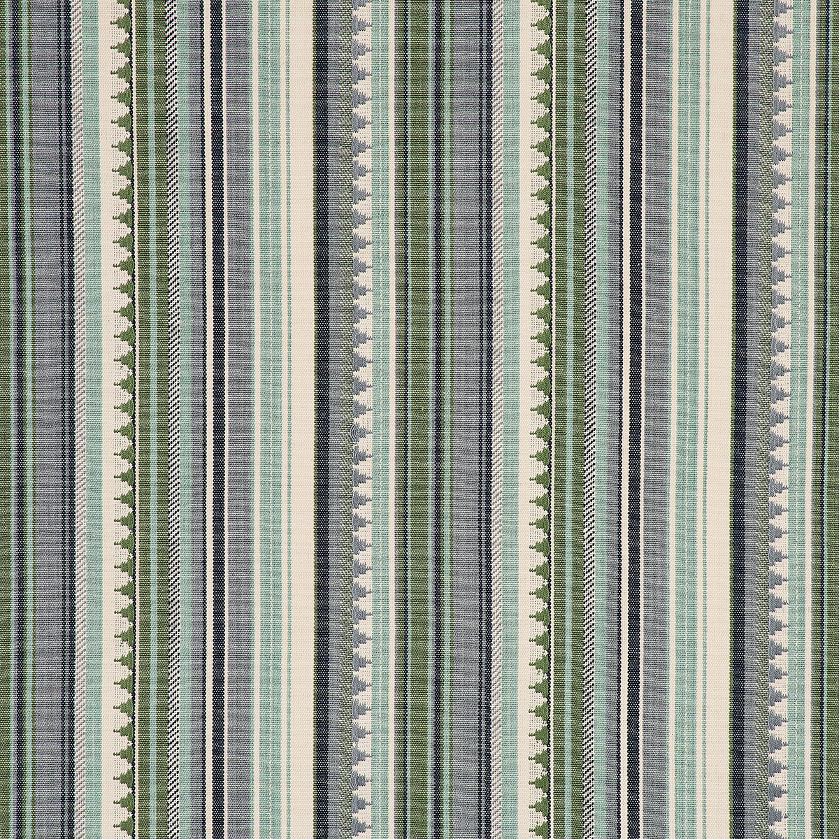 Zuni Stripe - Aqua Fabrics | Schumacher