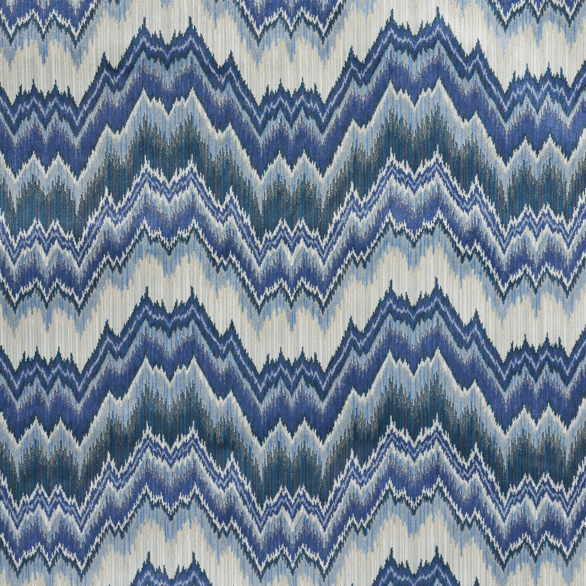 Bezique Flamestitch Velvet - Lapis Fabrics | Schumacher