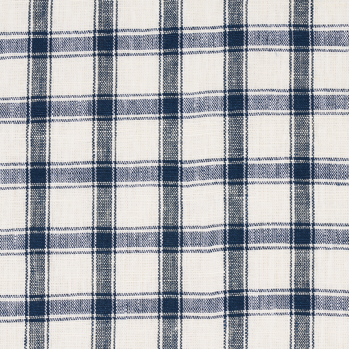 Crawford Linen Check - Indigo Fabrics | Schumacher, image size:1200x1200