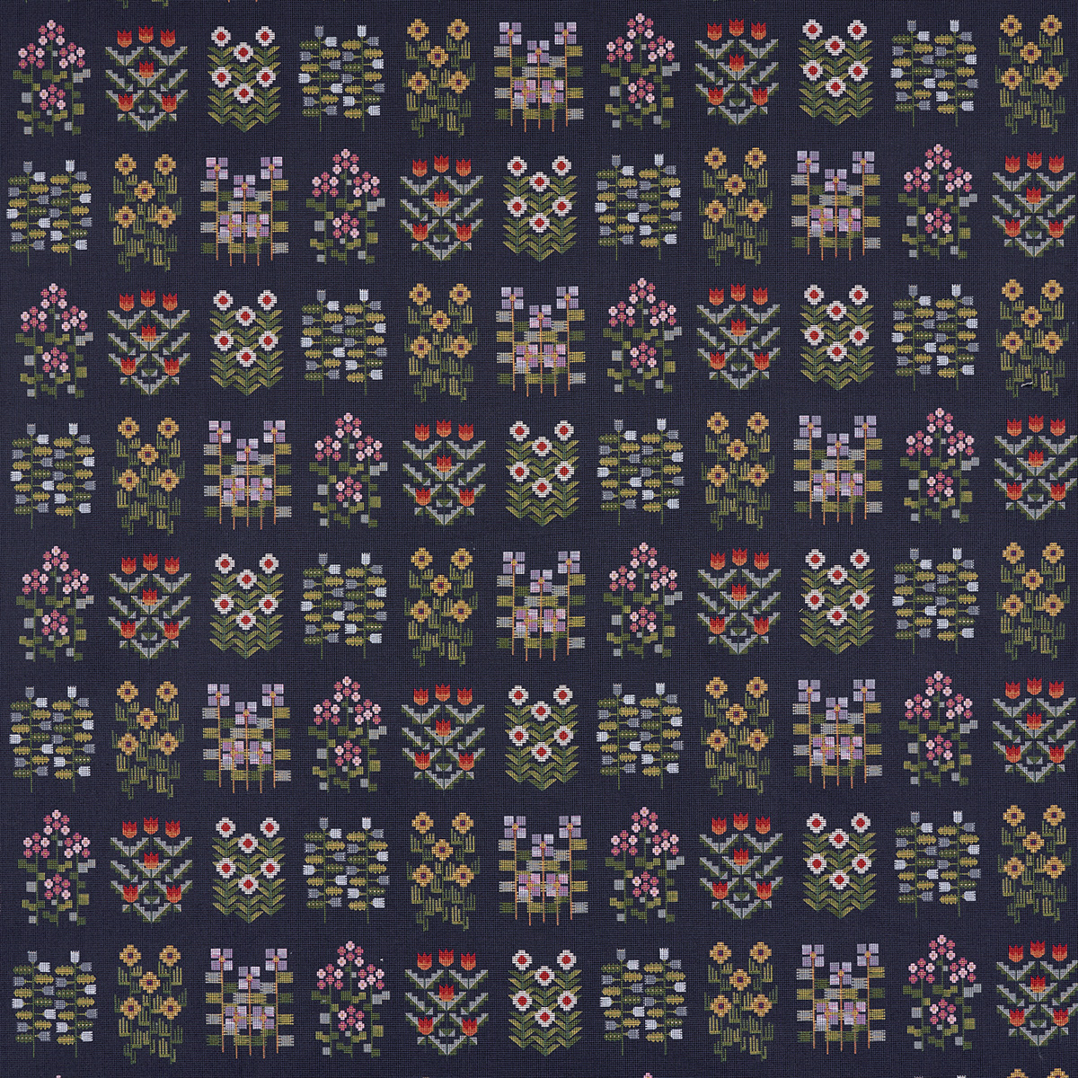 Annika Floral Tapestry - Multi On Navy Fabrics | Schumacher