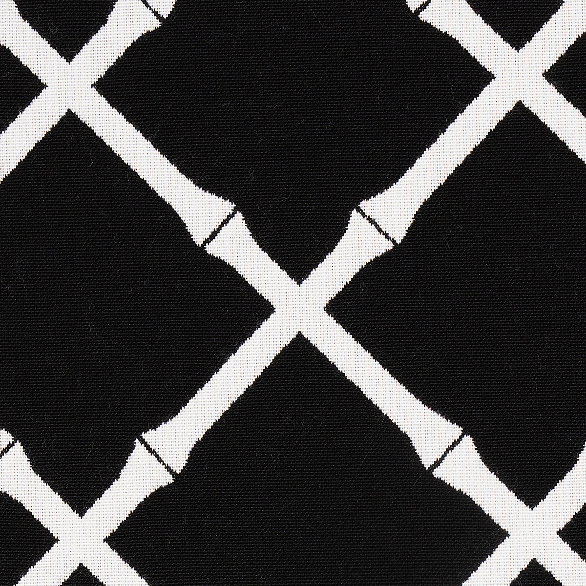 Bamboo Trellis Indoor/Outdoor - Black Fabrics | Schumacher