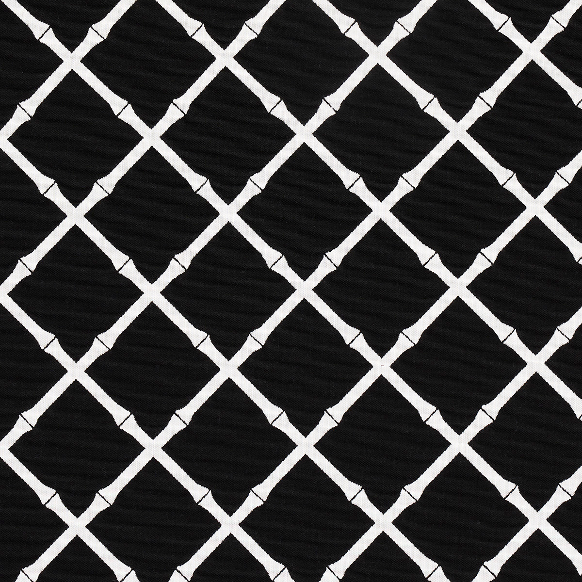 Bamboo Trellis Indoor/Outdoor - Black Fabrics | Schumacher