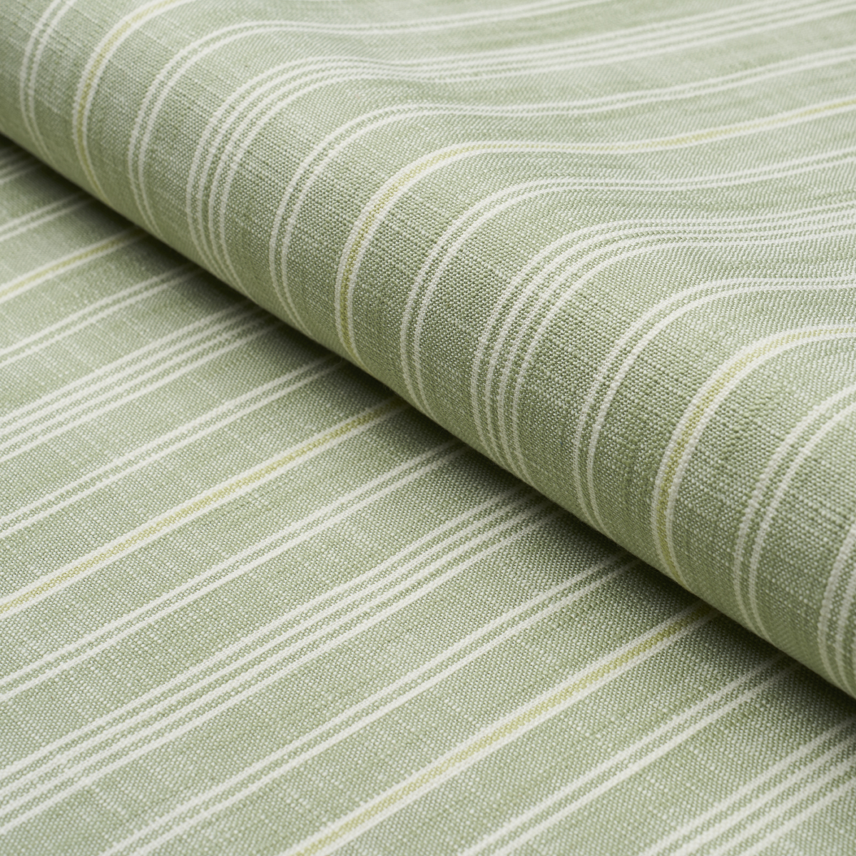 Lucy Stripe - Leaf Green Fabrics | Schumacher