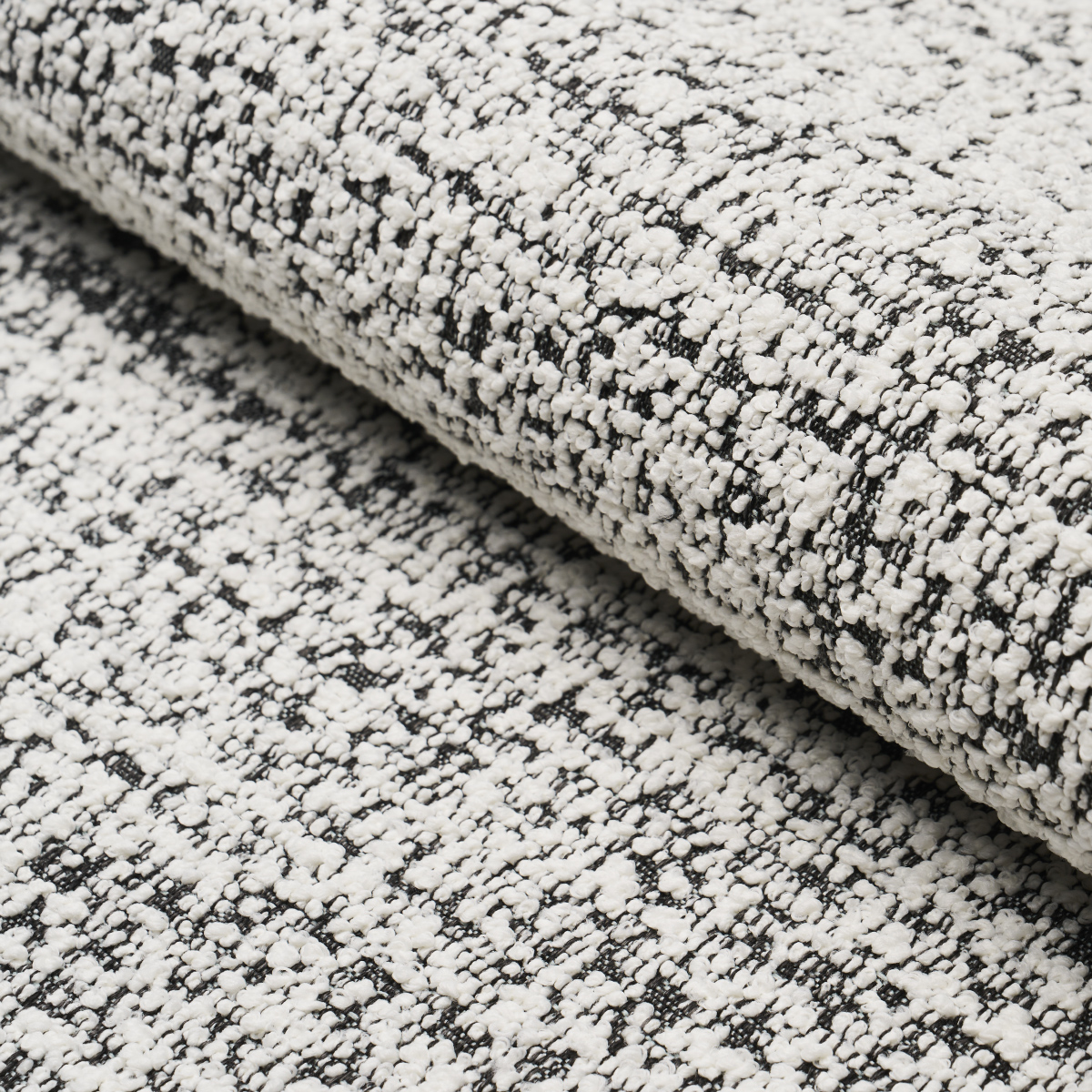 Zuzu Indoor/Outdoor - White On Black Fabrics | Schumacher