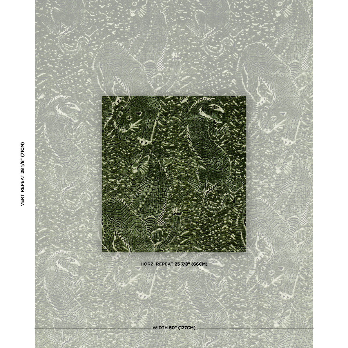 Tigress Velvet - Malachite Fabrics | Schumacher
