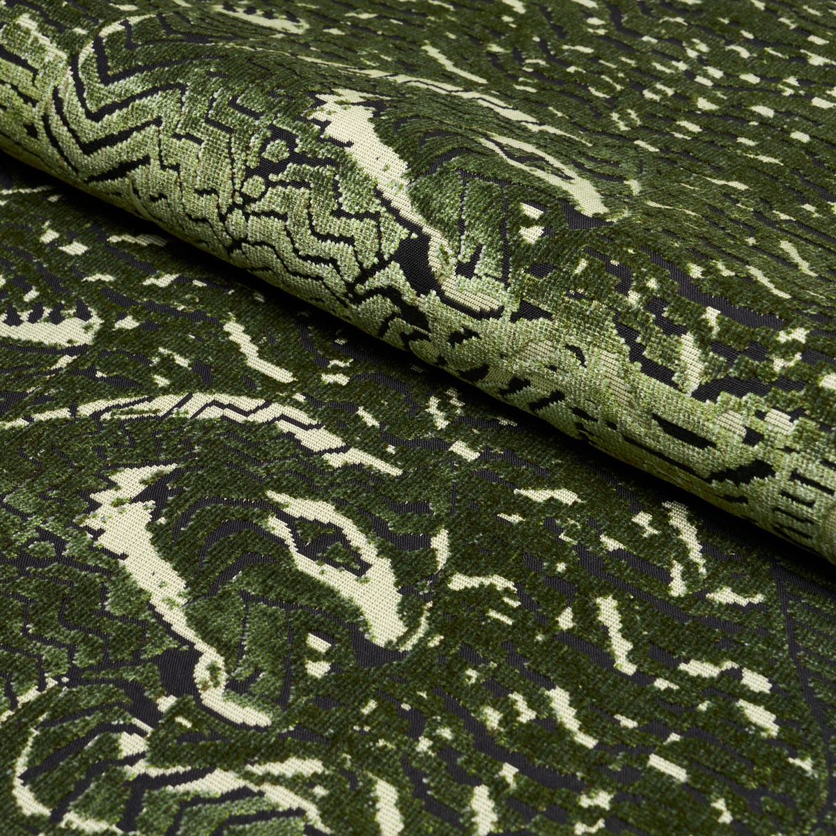 Tigress Velvet - Malachite Fabrics | Schumacher