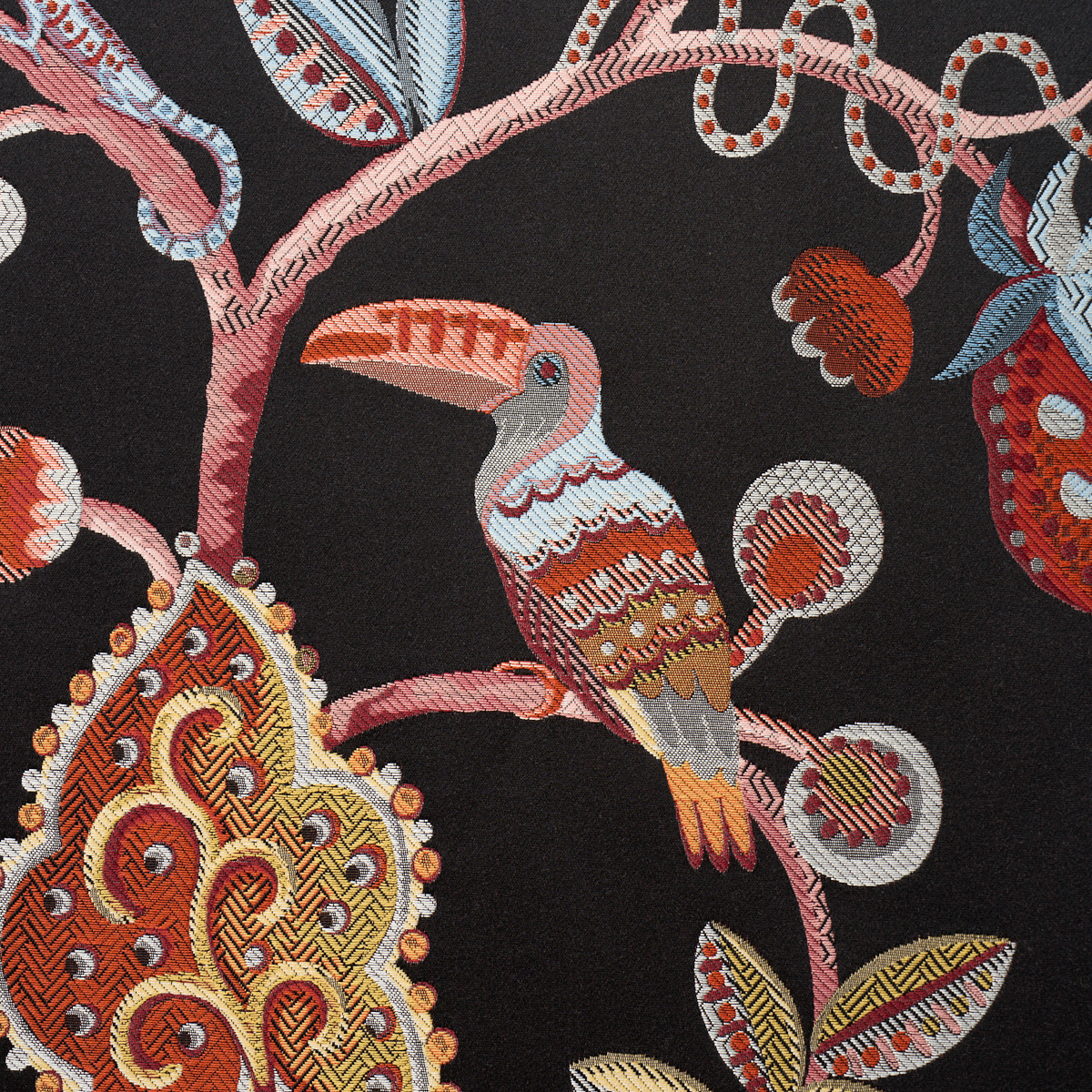 Birds Of Paradise Woven - Noir Fabrics | Schumacher