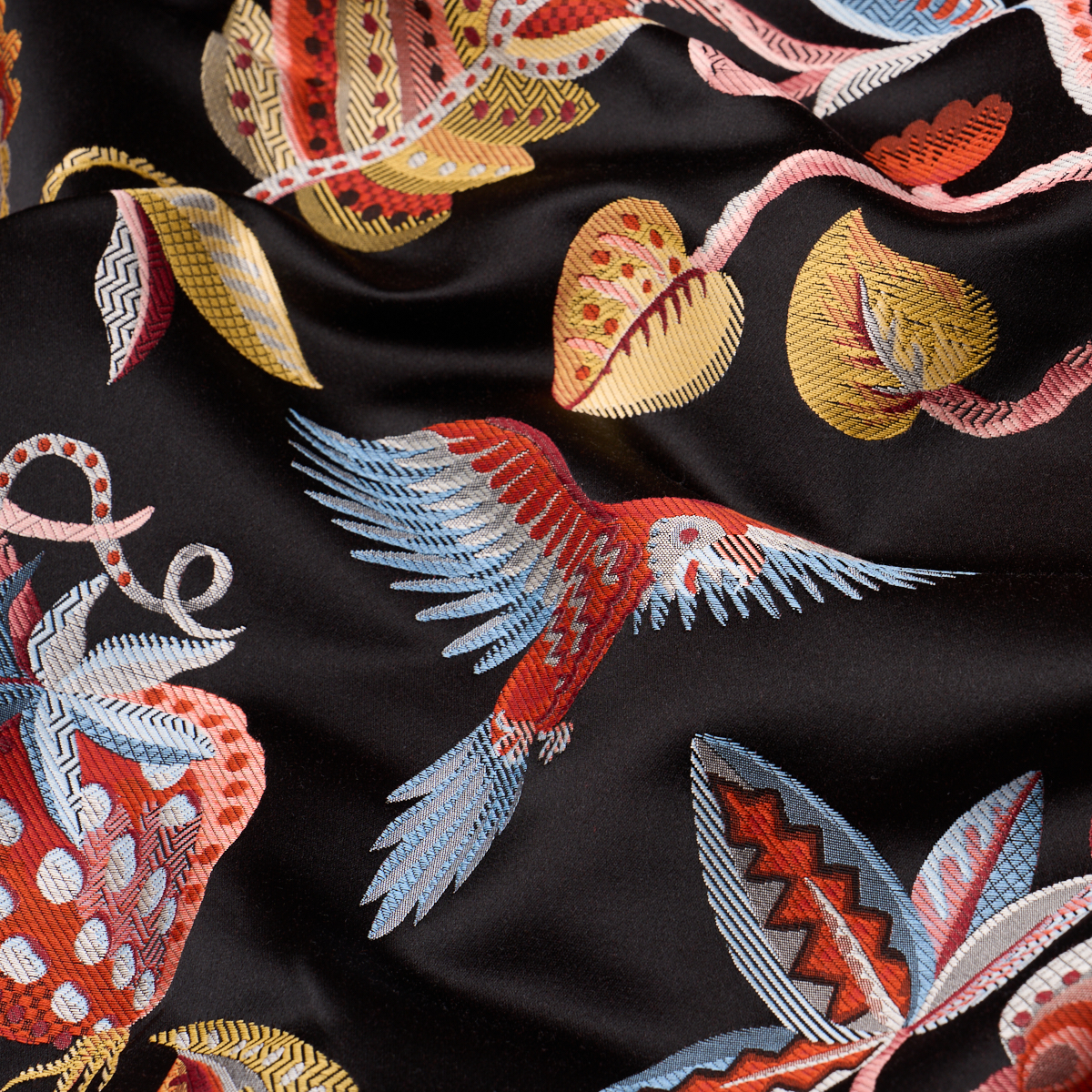 Birds Of Paradise Woven - Noir Fabrics | Schumacher