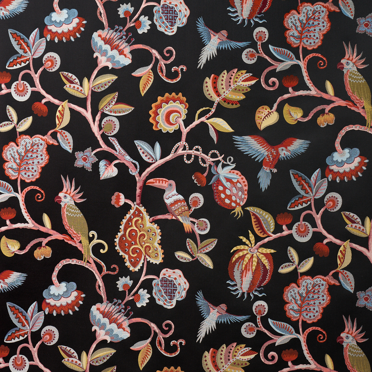 Birds Of Paradise Woven - Noir Fabrics | Schumacher