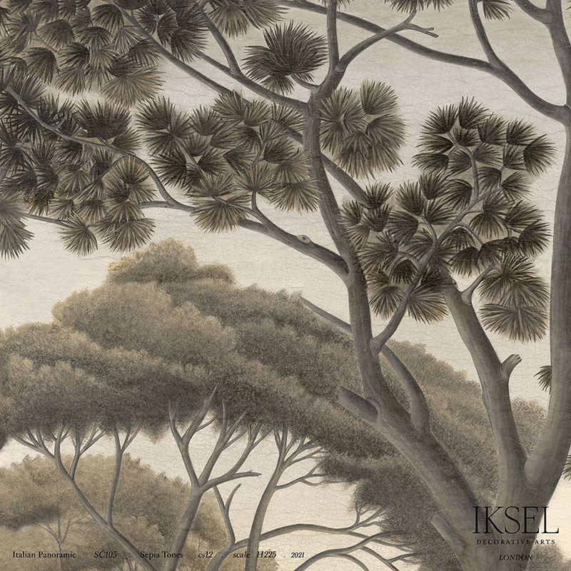 Italian Panoramic - Sepia Tones Wallpapers | Schumacher