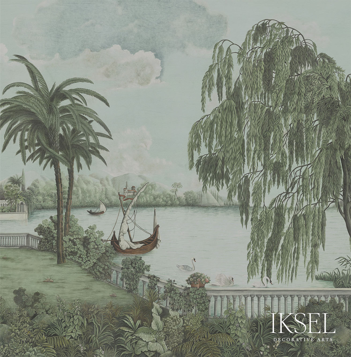 Swan Lake - Multicolor Wallpapers | Schumacher